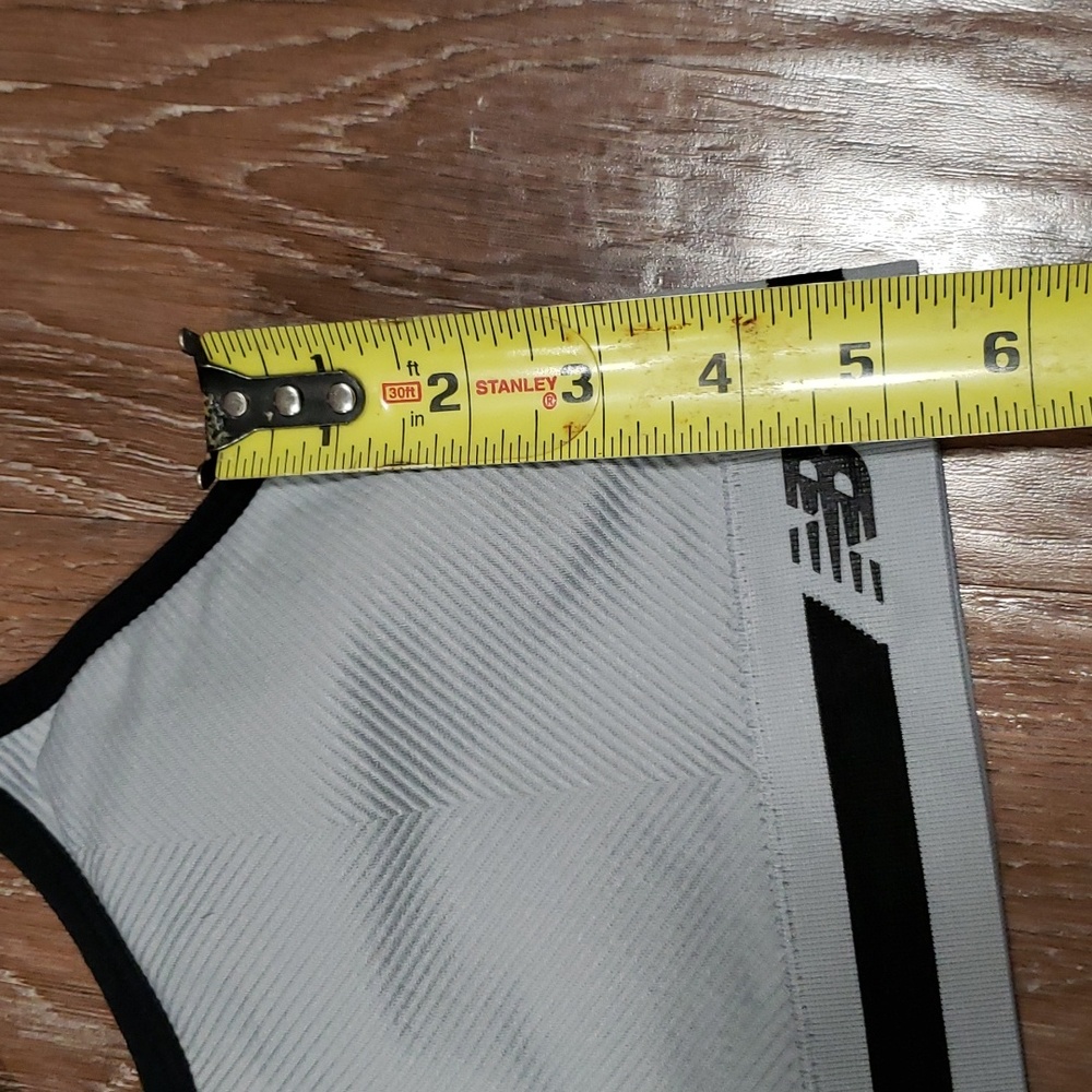 (L) New Balance NB Padded Racerback Sports Bra Ribbed Textured Athletic Workout - Picture 6 of 10